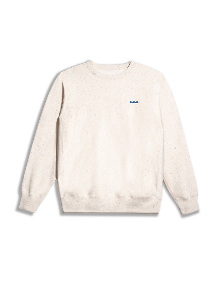 The GANK Crewneck Sweatshirt in Cream Speckle