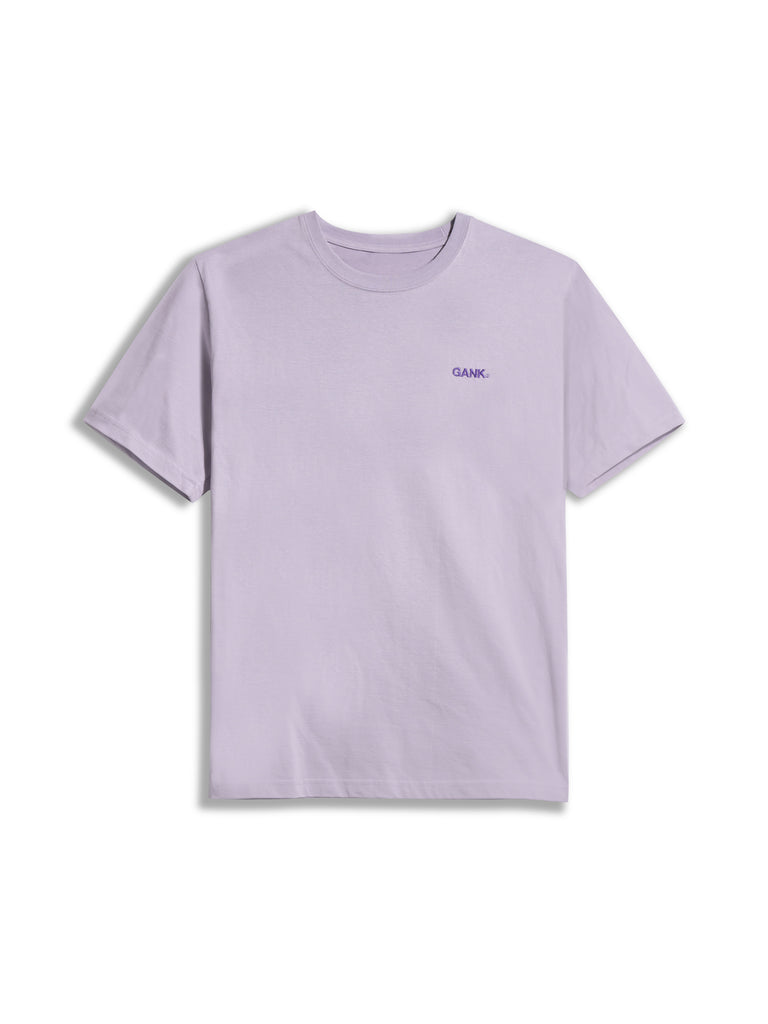 The GANK Embroidered Crew Tee in Lavender