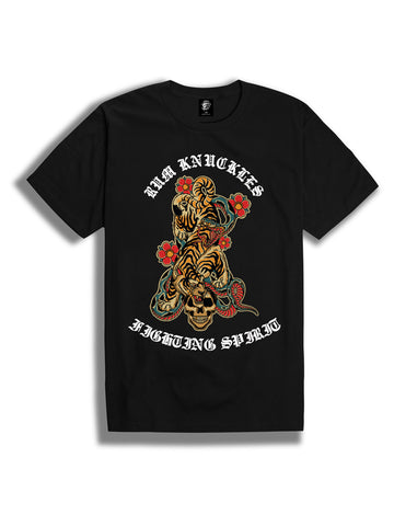 The Rum Knuckles Lady Panther Crew Tee in Black
