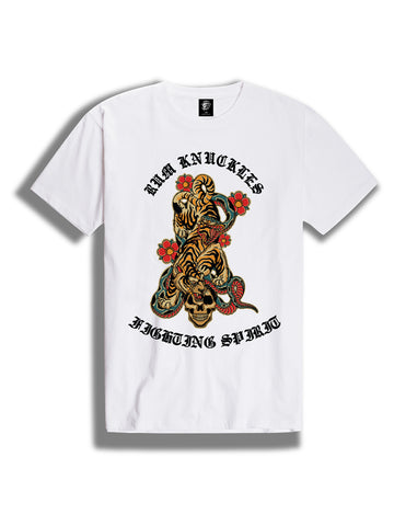 The Rum Knuckles Lady Panther Crew Tee in White