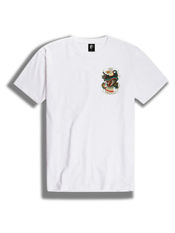 The Rum Knuckles Lone Wolf Crew Tee in White