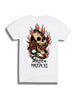 The Rum Knuckles Flaming Snake Crew Tee in White