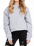 The 24 Ladies Crop Sweatshirt in Heather Grey