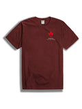 The Federation Canadienne Men's Crew Tee in Burgundy