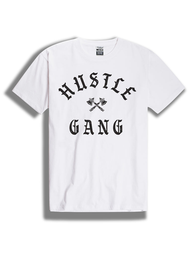 The Hustle Gang Tomahawk Crew Tee in White