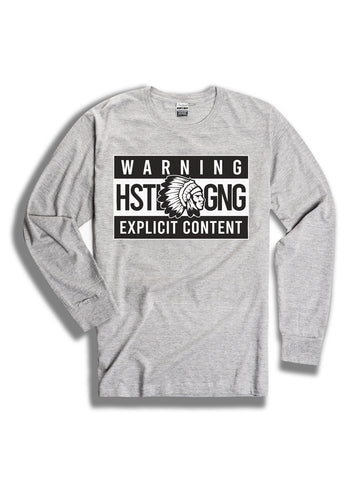 THE HUSTLE GANG FACE IT CREW TEE IN BLACK