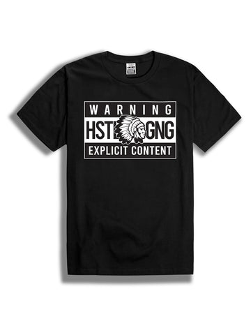 The Hustle Gang Combustible Crew Tee in Black