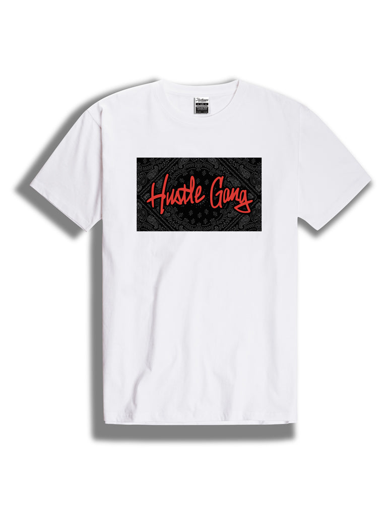 The Hustle Gang Prominent Crew Tee in White