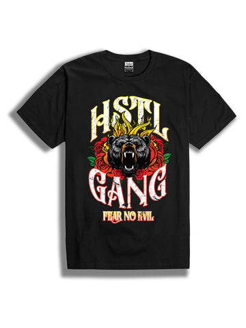 The Hustle Gang Liquid Gold Crew Tee in Black