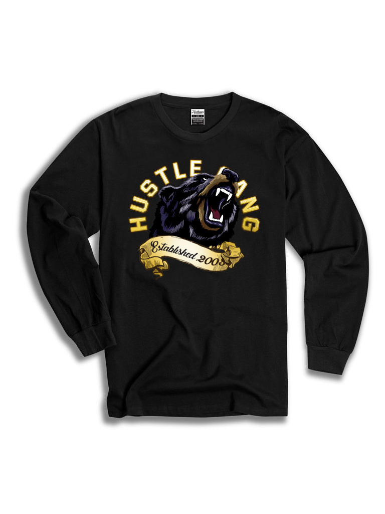 The Hustle Gang Plated L/S Tee in Black