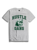 THE HUSTLE GANG COURT SIDE CREW TEE IN HEATHER GREY