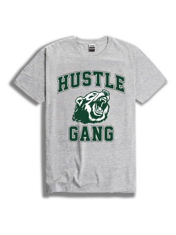 The Hustle Gang Say Less Crew Tee in Heather Grey