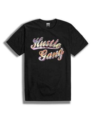 The Hustle Gang Who Controls L/S Crew Tee in Black