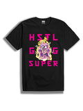 THE HUSTLE GANG HG SUPER CREW TEE IN BLACK