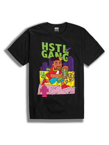 The Hustle Gang Liquid Gold Crew Tee in Heather Grey