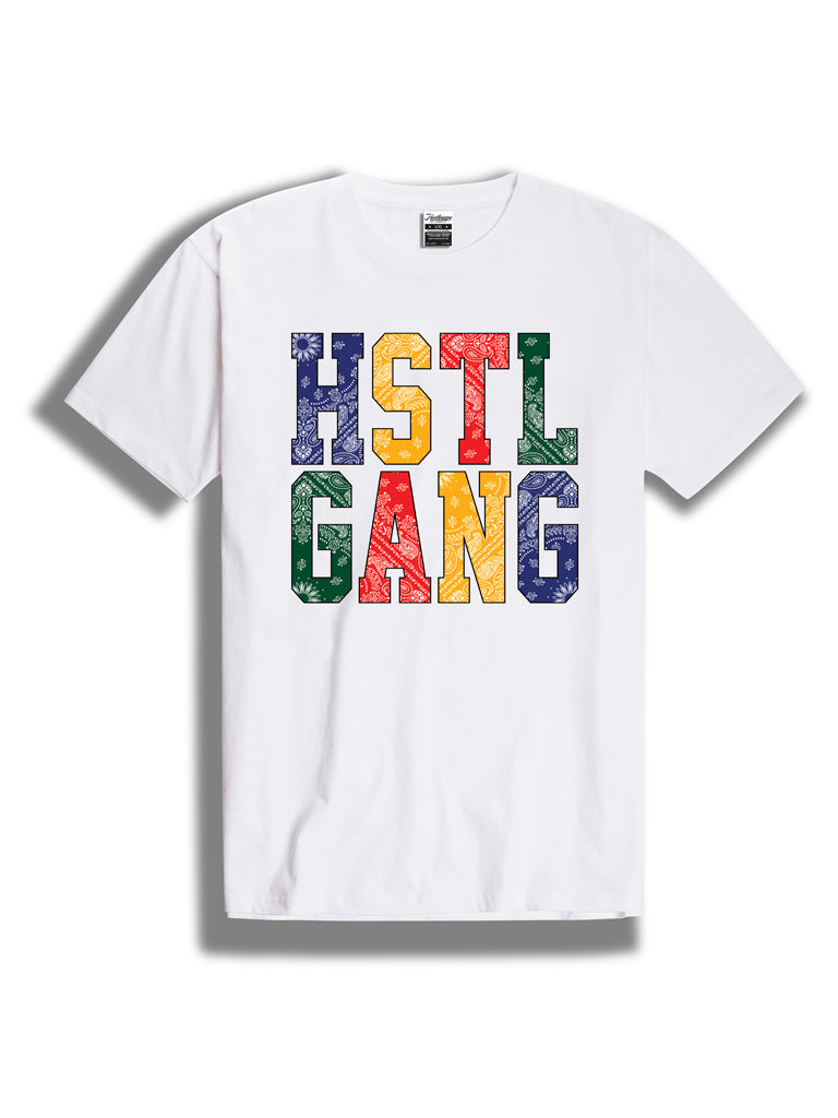 THE HUSTLE GANG SYNDICATE CREW TEE IN WHITE