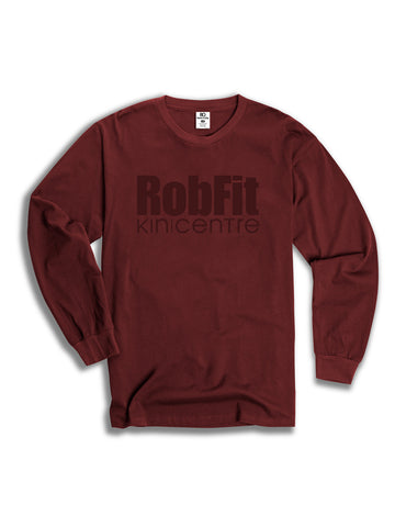 The RobFit L/S Tee in Heather Grey