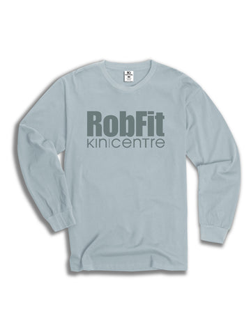 The RobFit L/S Tee in Heather Grey