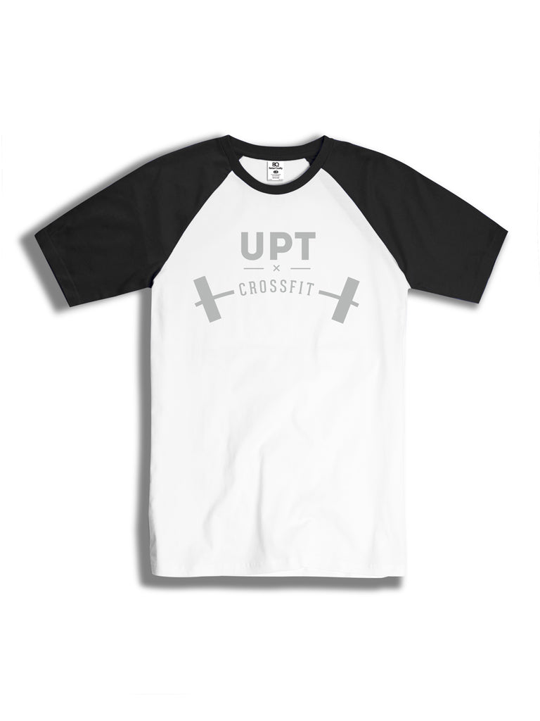 The UPT Crossfit Raglan Top in White-Black
